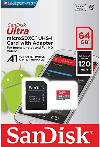 Ultra 64 GB microSDXC Sony Xperia için Çalışır XA2 Ultra Artı SanFlash ve SanDisk tarafından Doğrulanmış (A1/C10/U1/8 k/120MBs)