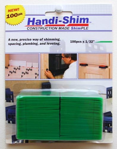Handi-Shim HS132100GR Plastik Konstrüksiyon Contaları/Ara Parçaları, 100 Paket, 1/32-İnç, Yeşil