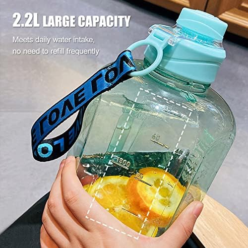 Doorslay 2.2 L Spor Su Şişesi BPA Ücretsiz ve Sızdırmaz S afe ıçme su ısıtıcısı Spor Spor su sürahisi Kamp Egzersiz için