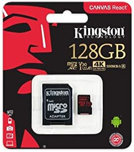 Profesyonel microSDXC 128GB, SanFlash ve Kingston tarafından Özel olarak Doğrulanmış LG V50 ThinQCard için çalışır. (80 MB