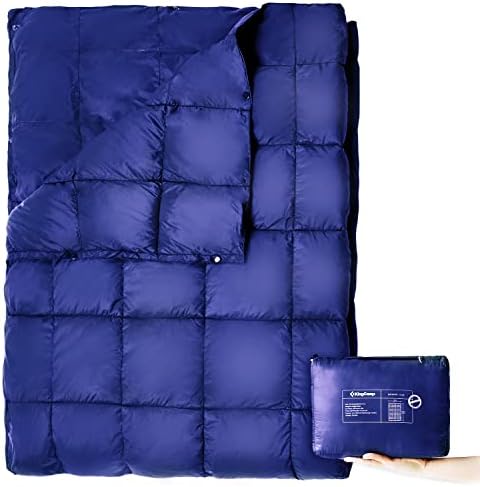 Soğuk Hava için KingCamp Kamp Battaniyeleri, Daha Sıcak Alternatif Paketlenebilir Battaniye, Sırt Çantasıyla Seyahat, Uçak,