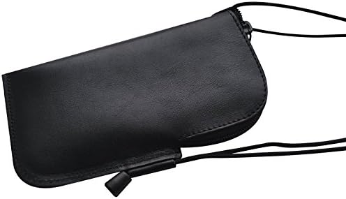 Siyah Sığır Deri Mini Messenger Çanta Case Yastıklı Kapak Kaplı Kol Kabuk İçin LG V30