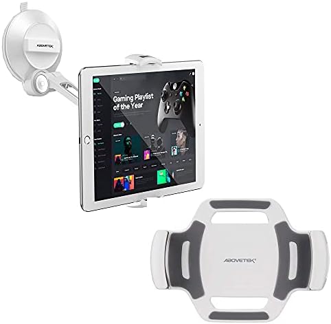 AboveTEK Telefon Tablet Standı Tutucu Vantuz ile 4-11 Uyar, büyük Yapışkan Ped Tablet Montaj Mutfak Ofis Pencere Banyo Aynası
