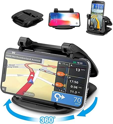 WSNDY Cep Telefonu Tutucu Araç Telefonu Tutucu, 360 derece Dönen GPS Telefon Tutucu, iPhone ile Uyumlu, Android 4 ila 7 İnç