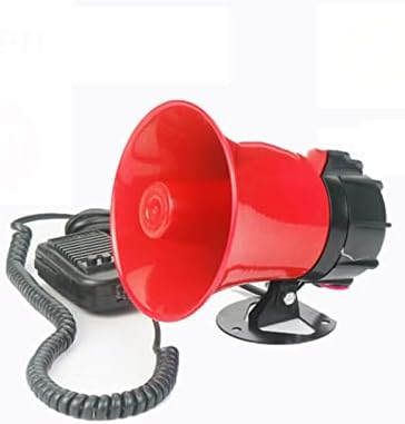 HUACHEN-LS Ses ve ışık alarmı Üç tonlu Alarm Üç Tonlu Bant Mikrofon Elektronik Siren motosiklet alarmı korna uyarı siren ışık