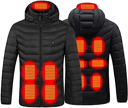 Kış sıcak ısıtmalı ceket Mens için USB Elektrikli ısıtma ceket Hood ile Rüzgar geçirmez Kamp yürüyüş ceketler