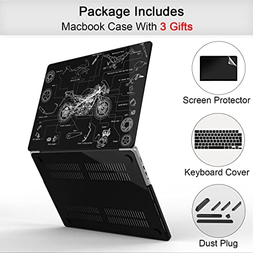 AiGoZhe MacBook Pro 14 İnç Kılıf 2021 Yayın, plastik Siyah Kabuk için MacBook Pro 14 Kılıf A2442 M1 Pro/Max ile Retina uyar