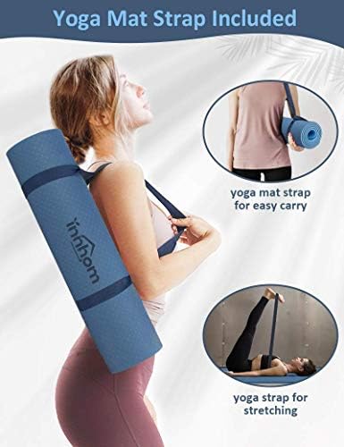 Yoga Mat ınnhom Kaymaz Yoga Paspaslar için Kadın Erkek Kalın egzersiz matı için Yoga Pilates egzersiz matı için Yoga Ev Gym