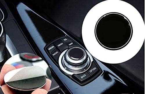 OSIRCAI 29mm Multimedya Kontrol Rozeti Alaşım Sticker ile Uyumlu BMW M 1 3 5x1x3x5x6 GT Siyah