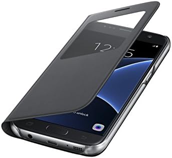 Samsung Galaxy S7 Kılıf S-View Flip Kapak-Siyah