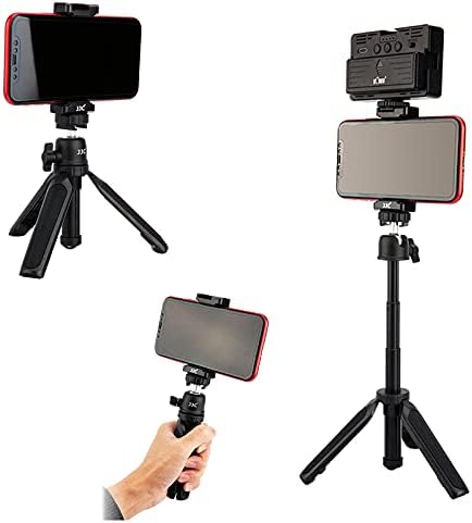 JJC 3 in 1 Montaj Adaptörü Kiti Cep Telefonu Klip Kelepçe Mini uzatma direği Tripod Standı Eylem Kamera Video Vlog Tutucu GoPro