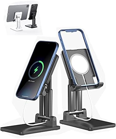 MagSafe Şarj Cihazı için Cep Telefonu Standı, QLL Yüksekliği Ayarlanabilir Tamamen Katlanabilir Masaüstü Telefon Tutucu Telefon