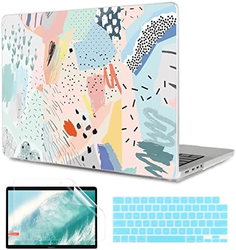 TWOLSKOO Plastik Hard Case & Klavye Kapak & Ekran Koruyucu ile Uyumlu Yeni MacBook Pro 16 inç 2021 2022 Yayın A2485 M1 Pro