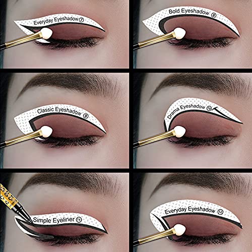 Auch Eyeliner Kalıpları Eyeliner Pedleri Stencil Hızlı Makyaj Şablonlar Göz Farı Aplikatörler Plaka Eyeliner Şablon Plaka Göz