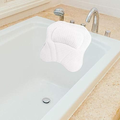 ESGT banyo yastığı 4D Hava Mesh Lüks spa küveti Yastık ile 6 Kaymaz Vantuz için Baş Boyun ve Omuz Desteği