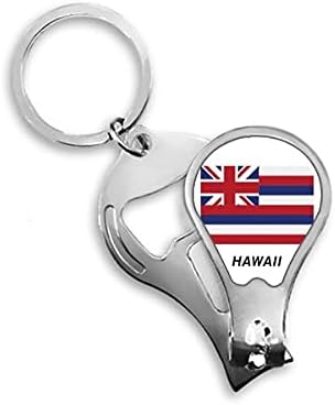 Amerikan devlet bayrağı kontur Hawaii tırnak makası kesici açacağı anahtarlık makas