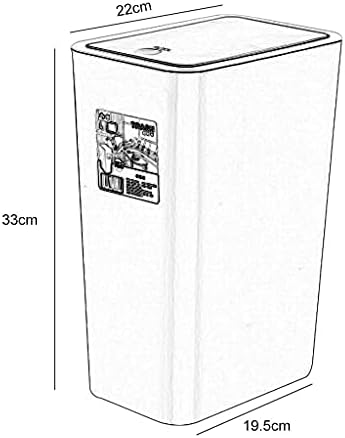 LZQBD çöp kutuları, dikdörtgen dokunmatik çöp kutusu İtme Tipi çöp tenekesi Mutfak Tuvalet Kapaklı Kapak Pop up çöp kutusu,