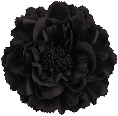 U-M Moda Kız Kadın Sevimli Çiçek Çiçek saç Tokası saç tokası Hairband Hediye-Siyah Şık ve Popüler