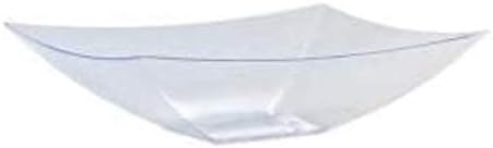 Lillian Tablesettings Dikdörtgen Plastik Servis Kasesi - 64 oz Şeffaf Paket 1, 64 x 64 x 1 inç (60253)