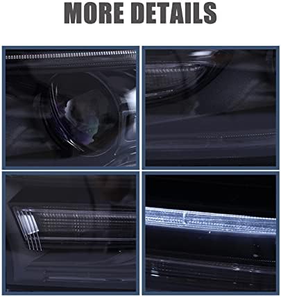 MOSTPLUS LED DRL Müzik çok renkli RGB Projektör Farlar ile Uyumlu 2015 2017 2018 2019 2020 Dodge şarj cihazı ile Dural
