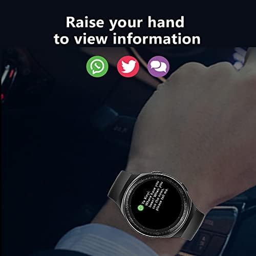QINJIE Erkekler akıllı saat, Bluetooth Çağrı Tam Dokunmatik Ekran Su Geçirmez Smartwatch, kayıt Fonksiyonu Spor Bilezik Android