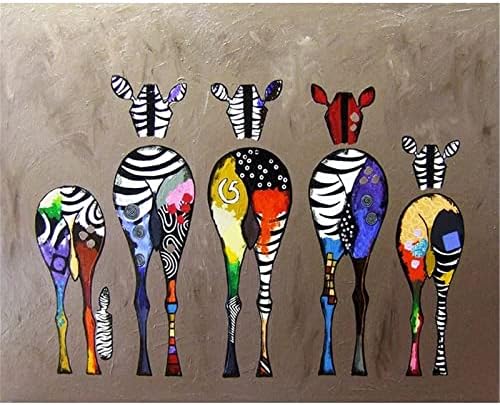 Elmas Boyama Renkli Zebra 5D Elmas Sanat Kiti Yetişkinler için/Çocuklar, DIY Elmas Nakış Çapraz Dikiş Taklidi Mozaik Resim