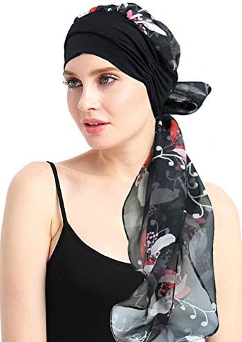 Kemo Şapkalar Kadınlar için Türban Uzun Saç Başörtüsü Headwraps Kanser Şapkaları