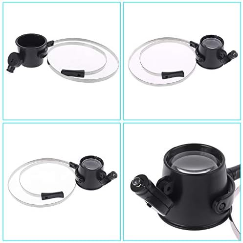 BloomingJS 15X Monoküler Cam Büyüteç İzle Takı Onarım Araçları LED Büyüteç İzle Saat büyüteç Lens