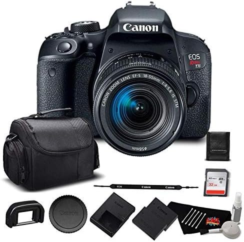 Canon EOS Rebel T7i dijital SLR fotoğraf makinesi ile 18 - 55mm Lens 1894C002-Bundle Kiti ile 32 GB Hafıza Kartı, ekstra Pil