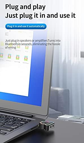 ıhreesy Bluetooth 5.0 Adaptörü, taşınabilir 2 in 1 Bluetooth Verici Alıcı Kablosuz Bluetooth USB Ses Adaptörü Dizüstü Kulaklıklar