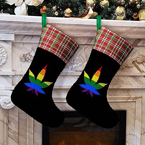 XKAWPC LGBT Esrar Pride Noel Çorap Asılı Çorap Tatil Parti Ev Decoratiom Hediye Yeşil Tarzı