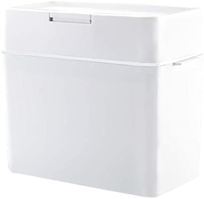 MKJLSD Çöp Kutuları, Çöp Kutusu, 9.5 L Dikdörtgen Dokunmatik Bar Kutusu, Yumuşak Kapaklı / Beyaz