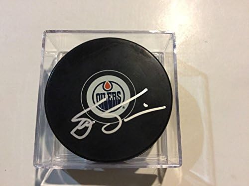 Steve Smith İmzalı Edmonton Oilers Hokey Diski İmzalı a-İmzalı NHL Diskleri
