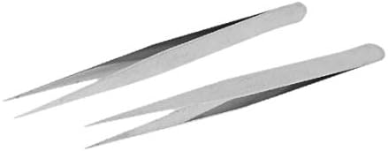 X-DREE Metal manyetik Olmayan Düz Sivri Uçlu Cımbız Forseps 125m_m Uzunluk 5 adet (Pinza de pinza de pinza de punta puntiaguda