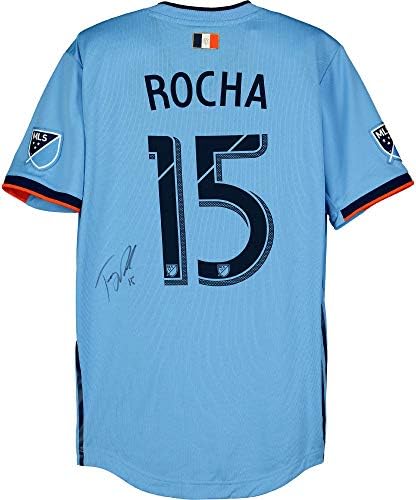 Tony Rocha New York City FC İmzalı Maç-2019 MLS Sezonundan 15 numaralı Mavi Formayı Kullandı-İmzalı Futbol Formaları
