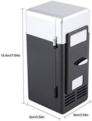 Raguso Taşınabilir Buzdolabı, Taşınabilir Mini USB Buzdolabı Araba için Ofis için USB Buzdolabı (Siyah)