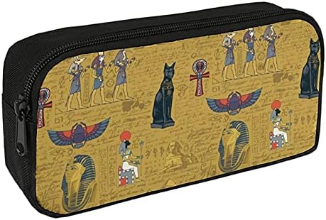 Antik Mısır Tanrıları Baskılı Kalem Kutusu Kalem Işaretleyici Çanta Kılıfı Tutucu Masası Organizatör Okul Malzemeleri