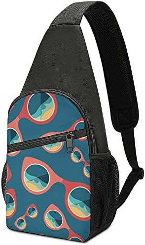 Serin plaj güneş gözlüğü Sling sırt çantası rahat Crossbody sırt çantası göğüs omuz çantası seyahat ve yürüyüş için
