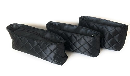 Modellere Göre Makyaj Çantaları-Hareket Halindeyken 3'lü Set-Siyah