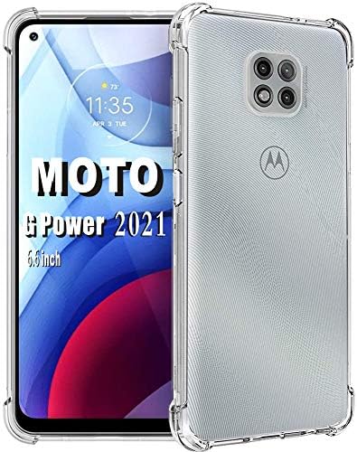 Moto G Güç 2021, Motorola G Güç 2021 Telefon Kılıfı, Folmeikat Temizle Şeffaf Takviyeli Köşeleri TPU Şok Emme Esnek Cep Telefonu