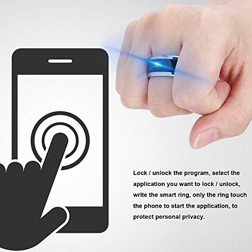 Dıydeg Dahili Ultra Hassas NFC Çip, NFC Akıllı Yüzük, Akıllı Yüzük, Cep Telefonu için Kullanımı kolay (size8)