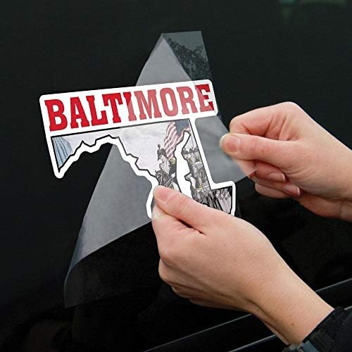 WinCraft Hedef Maryland Baltimore Şehir / Maryland Baltimore Mükemmel Kesim Renk Çıkartması 6x 6 Şehir / Maryland Baltimore