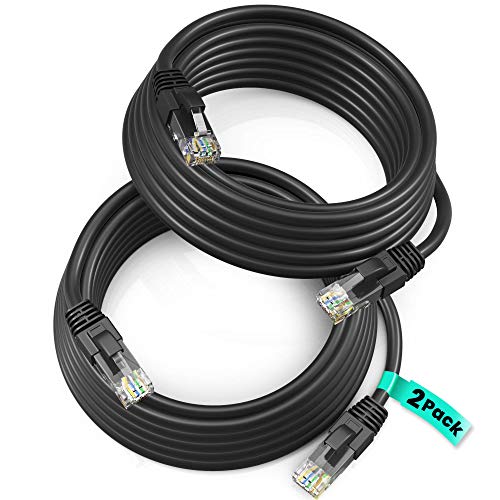 Ethernet Kablosu ve Cat6 Ağ Kablosu, 15 ft, Siyah LAN Rj45 İnternet Bağlantı Kablosu Kablosu, Yüksek Hızlı Cat6 Ethernet Kablosu