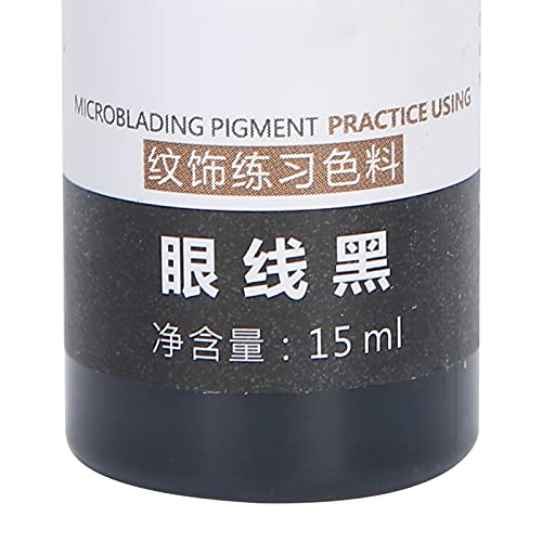 Dövme Pigmenti, Hafif Microblading Pigmenti Seti Kaş Pigmenti Microblading Nakışı için Kalıcı Kaş için Doğal Etki (Siyah eyeliner,