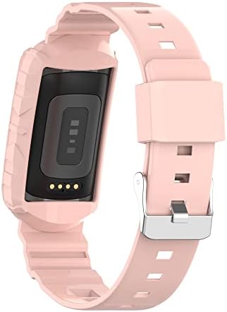 Fitbit Şarj 5 Bantları ile uyumlu, Lamshaw Sağlam Tampon Koruyucu Kılıf ile Watchband Aksesuarları için Uyumlu Fitbit Şarj