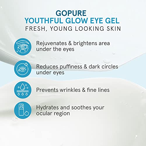 goPure Göz Jeli-İnce Çizgileri ve Göz Kırışıklıklarını Düzeltmek için Göz Jeli Altında Gençlik Parlaması-Kuru Gözler, Kabarık