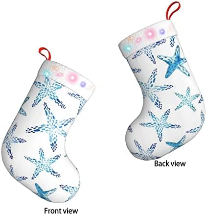 Gubndın Sevimli Denizyıldızı Led Noel Çorap Gece Lambası Süs Örme Dekorasyon hediye keseleri Çocuklar için Parti Aksesuar Kutlamaları
