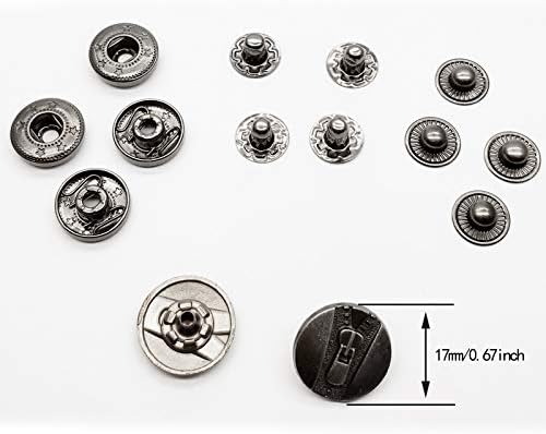 10 Adet 10 Takım 17mm Vintage Antik Sew-on Yapış Düğmeler Metal Çıtçıt Düğmeler Dikiş için Düğmeye Basın, Zanaat, Çantalar,