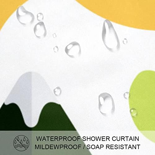 Lilibeely Su Geçirmez Yıkanabilir Polyester Kumaş Dekor Set 12 Hooks Yüzükler Duş Perdeleri Konuk Banyo için Beyaz Alpaka Hayvan