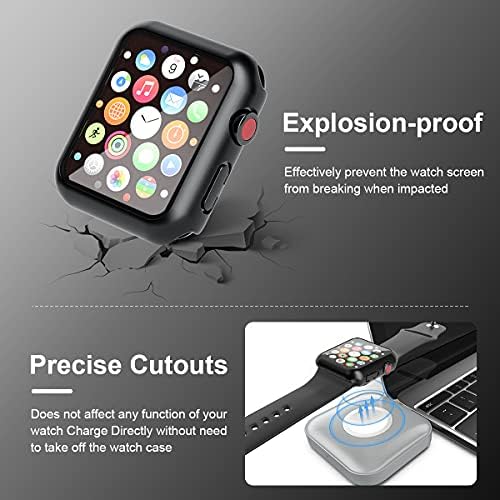 Apple Watch Serisi SE için Ekran Koruyucu ile OAproda Su Geçirmez İzle Vaka 44mm/6/5/4, Tüm Etrafında Sert Koruyucu Kapak Kılıf